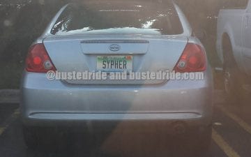 SYPHER - Vanity License Plate by Busted Ride