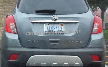 ALOHA13 - Vanity License Plate by Busted Ride