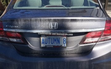 Autumn 8 - Vanity License Plate by Busted Ride