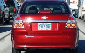 BALRINA - Vanity License Plate by Busted Ride