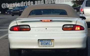 BROWN13 - Vanity License Plate by Busted Ride