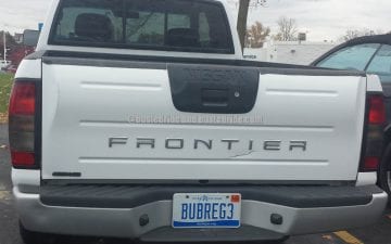BUBREG3 - Vanity License Plate by Busted Ride