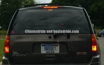Bussey - Vanity License Plate by Busted Ride