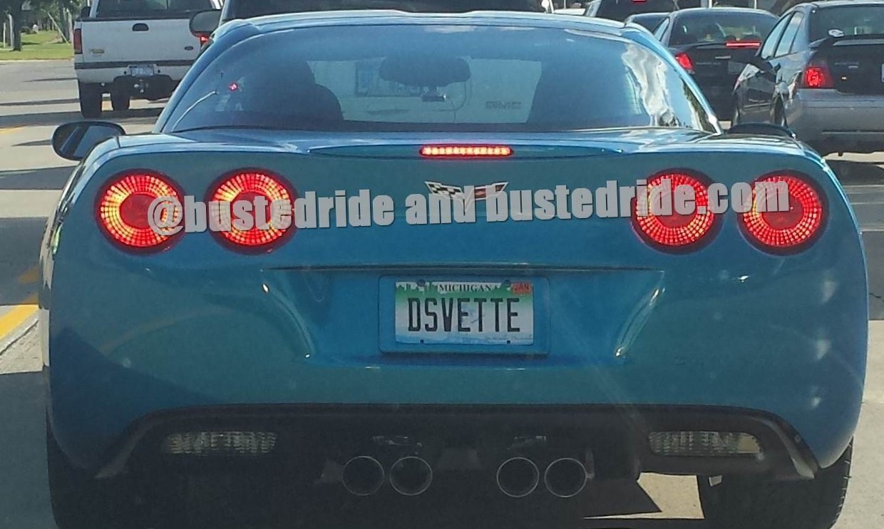 DSVETTE - Vanity License Plate by Busted Ride