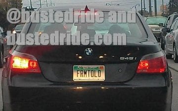 FRMTOLO - Vanity License Plate by Busted Ride