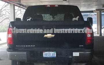 HRSELVR - Vanity License Plate by Busted Ride
