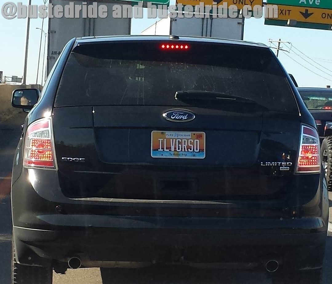 ILVGRSO - Vanity License Plate by Busted Ride