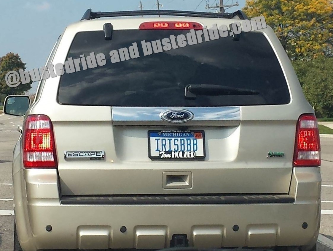 IRISBBB - Vanity License Plate by Busted Ride