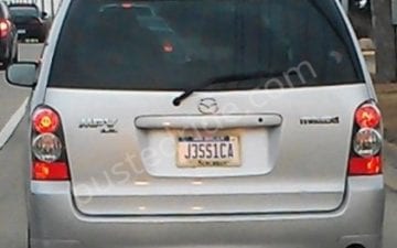 J3SS1CA - Vanity License Plate by Busted Ride