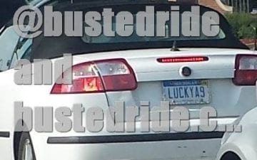 LUCKYA9 - Vanity License Plate by Busted Ride