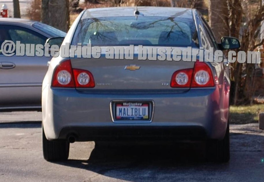 Maliblu - Vanity License Plate by Busted Ride