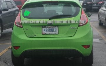 MRGRNCH - Vanity License Plate by Busted Ride