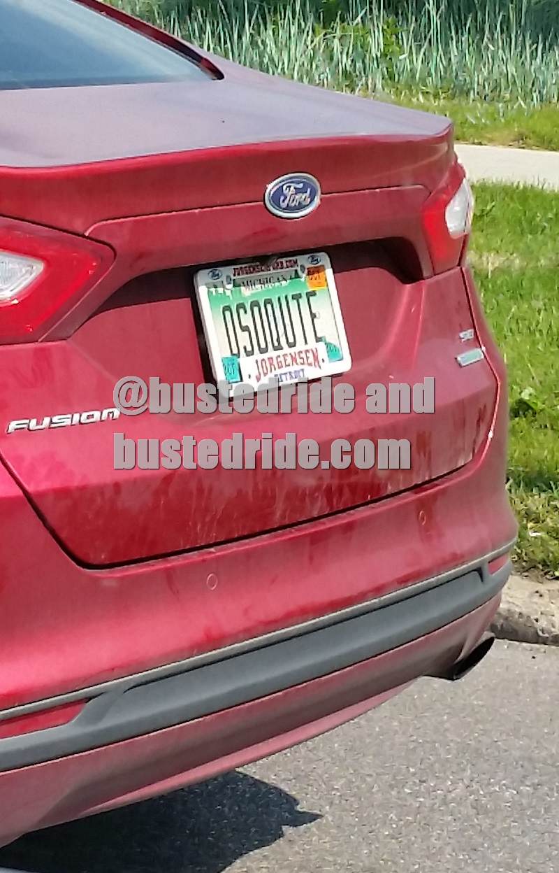 OSUQUTE - Vanity License Plate by Busted Ride