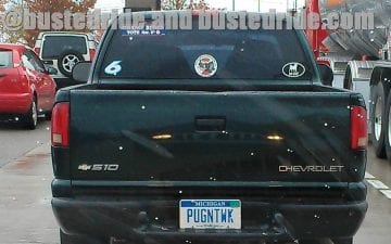 PUGNTWK - Vanity License Plate by Busted Ride