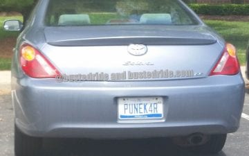 PUNEK4R - Vanity License Plate by Busted Ride