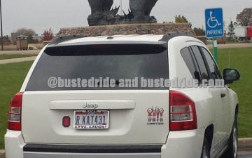 R KAT431 - Vanity License Plate by Busted Ride