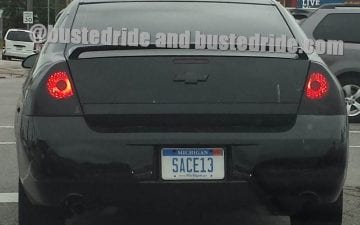 SACE13 - Vanity License Plate by Busted Ride