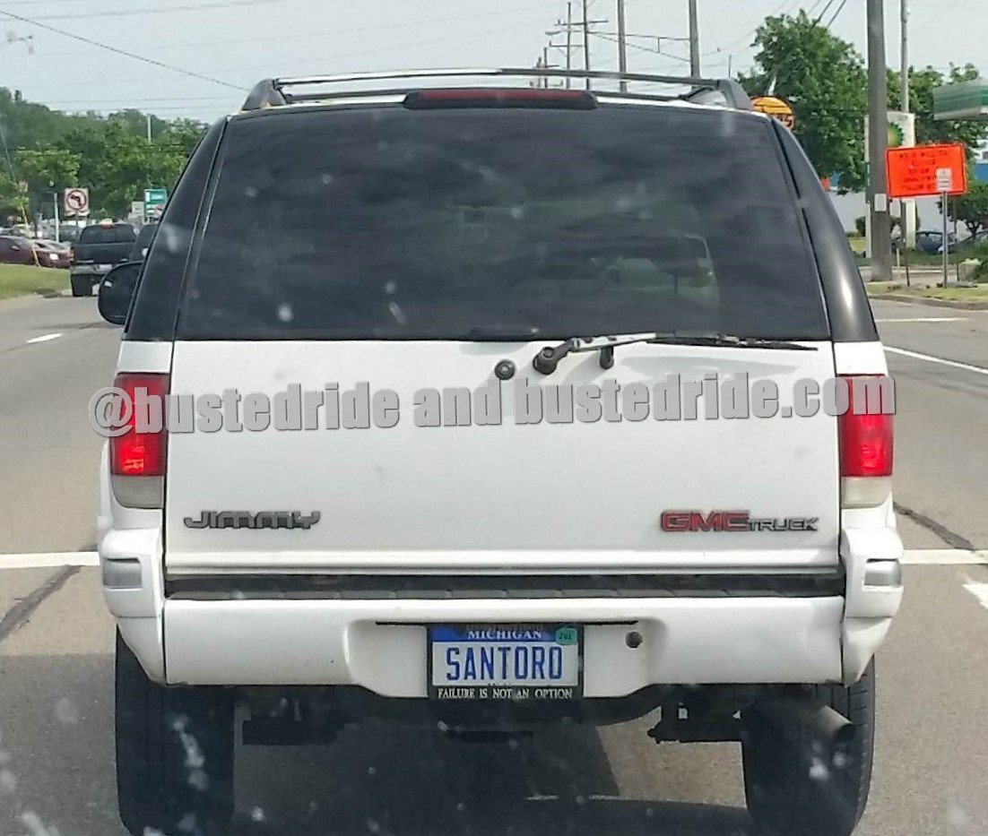 SANTORO - Vanity License Plate by Busted Ride