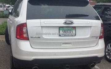 SNUCKS - Vanity License Plate by Busted Ride