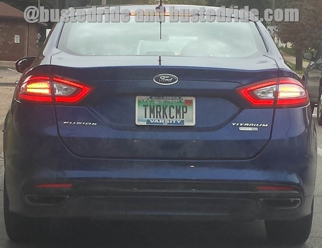 TMRKCMP - Vanity License Plate by Busted Ride