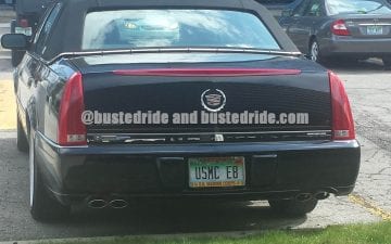 USMC E8 - Vanity License Plate by Busted Ride