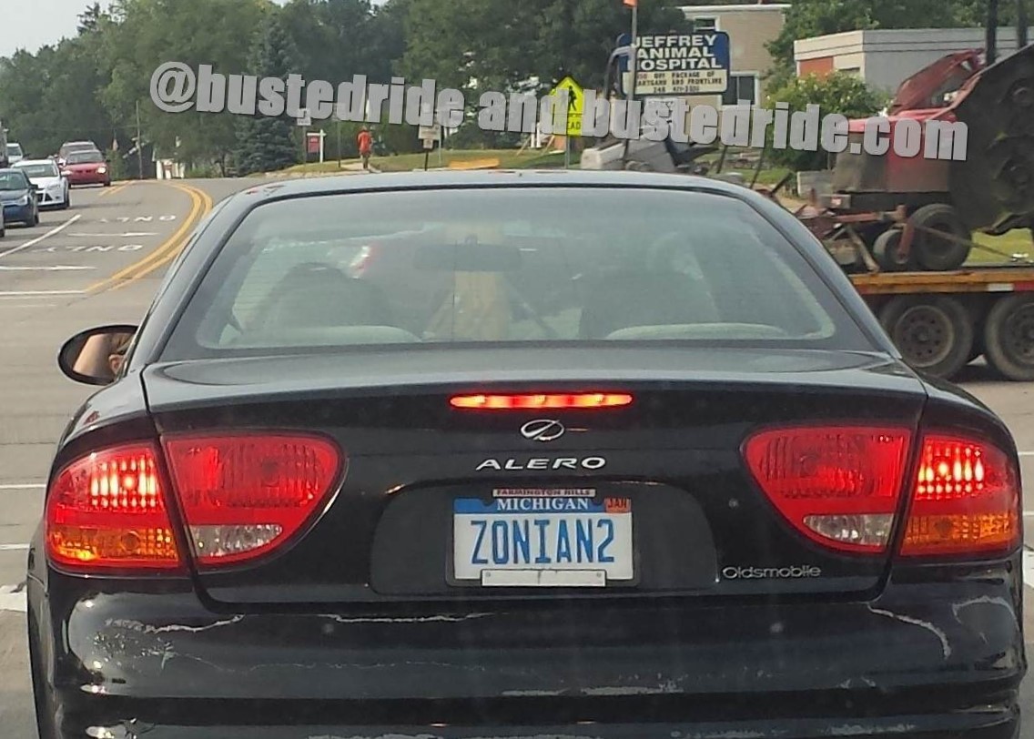 ZONIAN2 - Vanity License Plate by Busted Ride