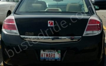 KIMARA 3 (IL) - Vanity License Plate by Busted Ride