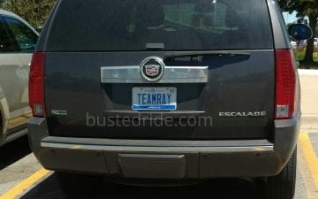 TEAMRAY - Vanity License Plate by Busted Ride