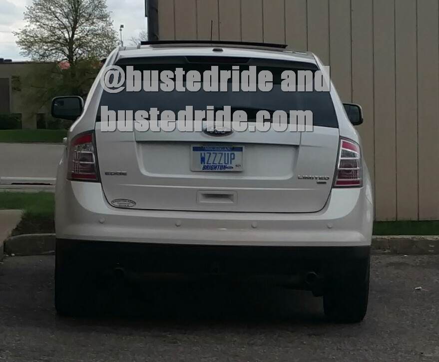 WZZZUP - Vanity License Plate by Busted Ride