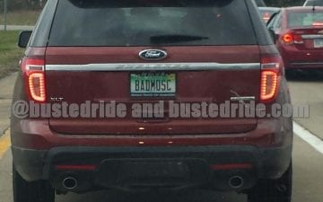 BADMOSC - Vanity License Plate by Busted Ride