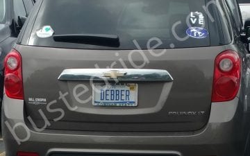 DEBBER - Vanity License Plate by Busted Ride