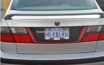 HERAERO - Vanity License Plate by Busted Ride