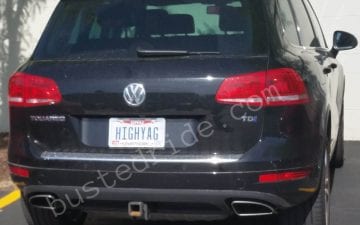 HIGHYAG - Vanity License Plate by Busted Ride