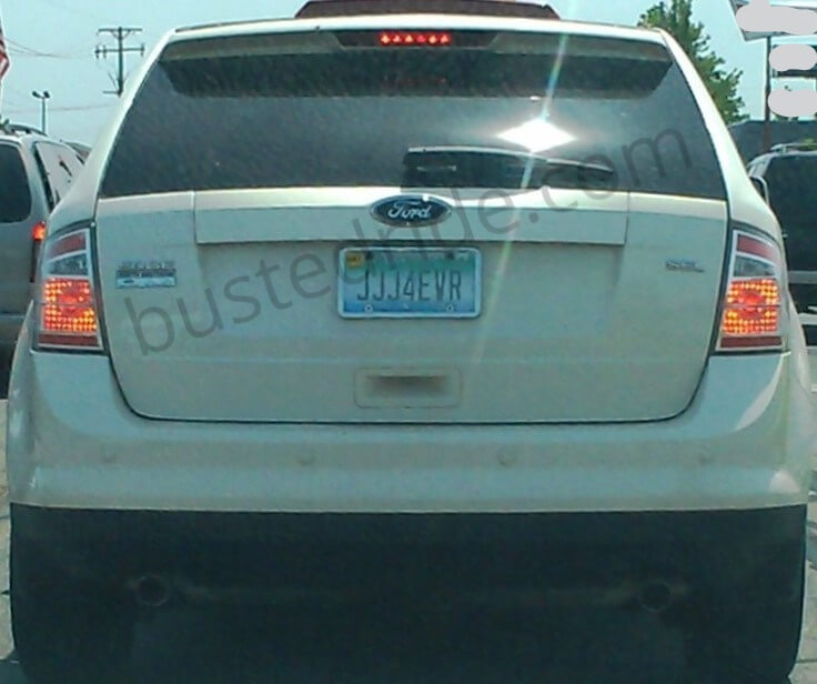 JJJ4EVR - Vanity License Plate by Busted Ride
