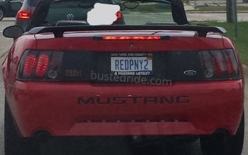 REDPNY2 - Vanity License Plate by Busted Ride