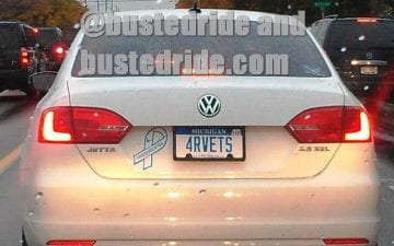 4RVETS - Vanity License Plate by Busted Ride