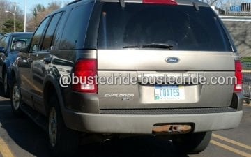 COATES - Vanity License Plate by Busted Ride