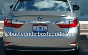 5 MIN - Vanity License Plate by Busted Ride