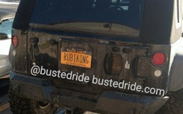 RUBIKONG - Vanity License Plate by Busted Ride