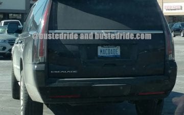 MACDADE - Vanity License Plate by Busted Ride