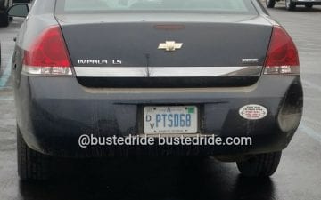 PTSD68 - Vanity License Plate by Busted Ride