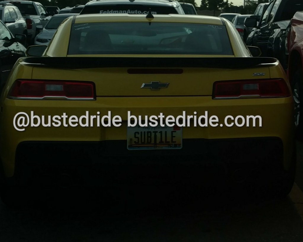 SUBT1LE - Vanity License Plate by Busted Ride