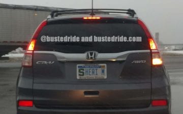 (S)HERI M - Vanity License Plate by Busted Ride