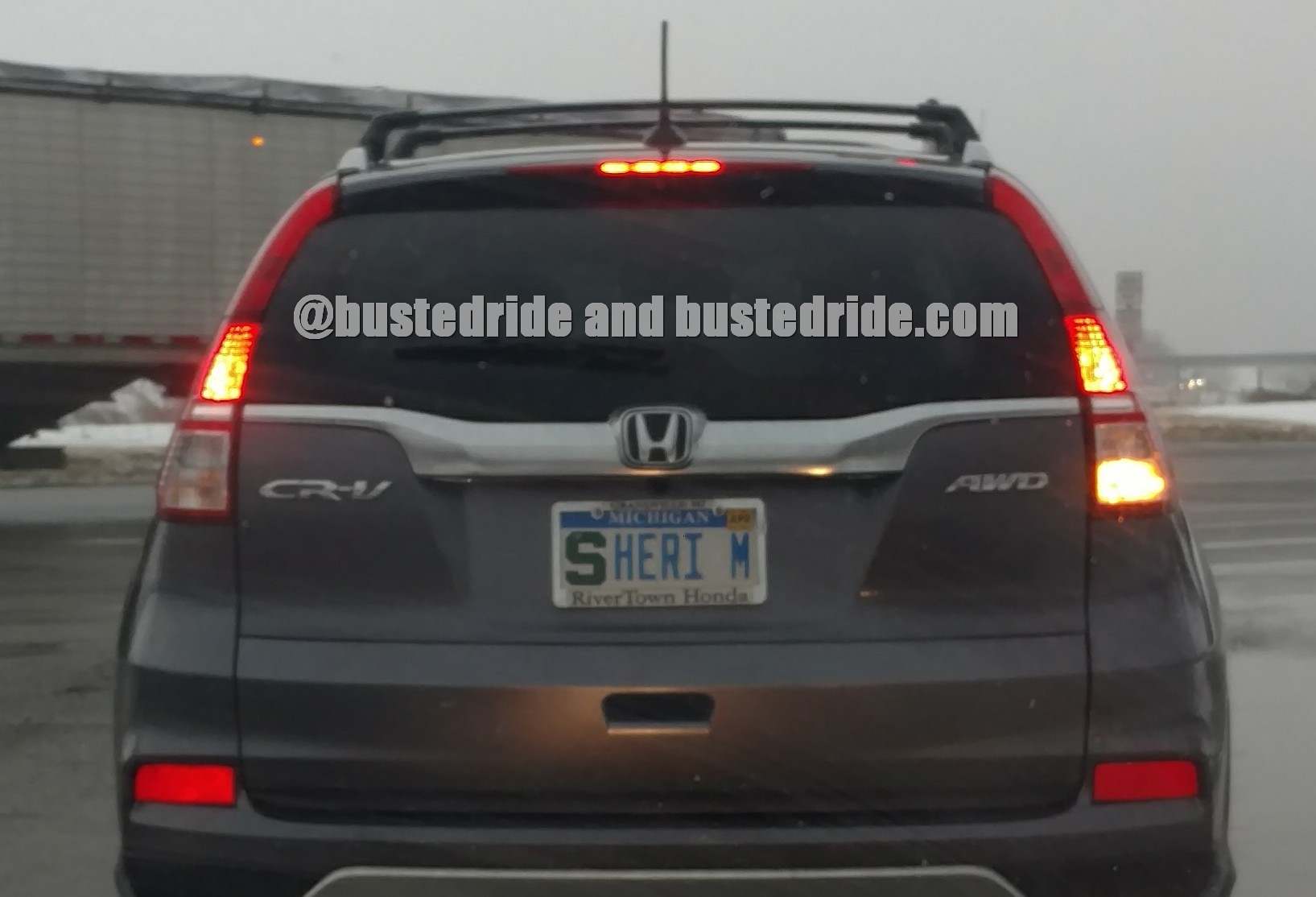 (S)HERI M - Vanity License Plate by Busted Ride