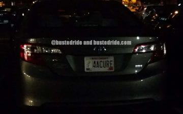 4ACURE - Vanity License Plate by Busted Ride