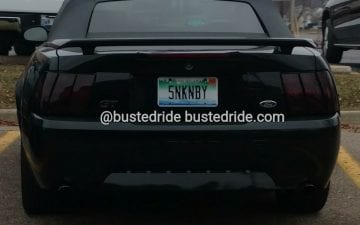 5NKNBY - Vanity License Plate by Busted Ride