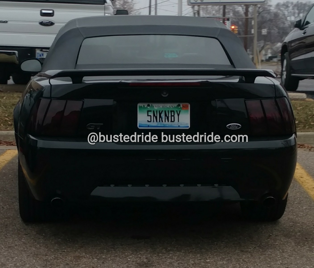 5NKNBY - Vanity License Plate by Busted Ride