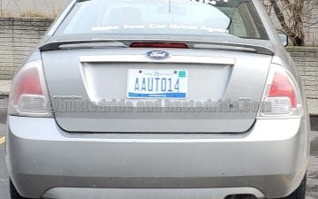 AAUTO14 - Vanity License Plate by Busted Ride