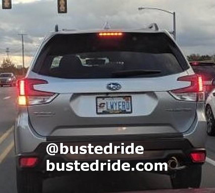 (C) LWYERD - Vanity License Plate by Busted Ride