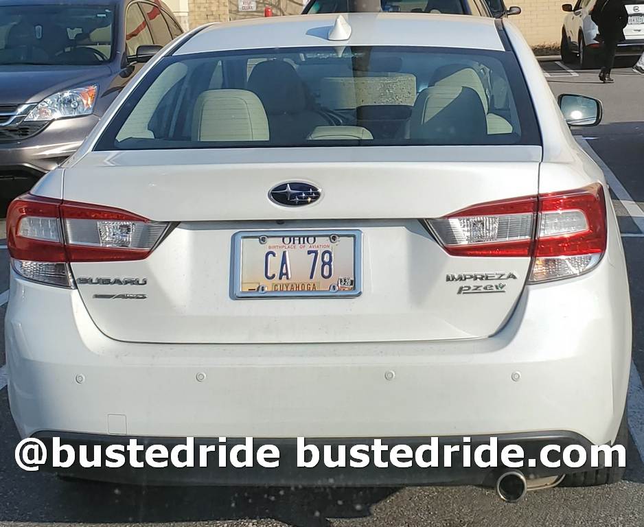 CA 78 - Vanity License Plate by Busted Ride